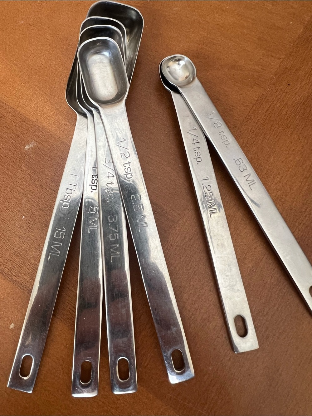 Endurance stainless steel 6 pc measuring spoons